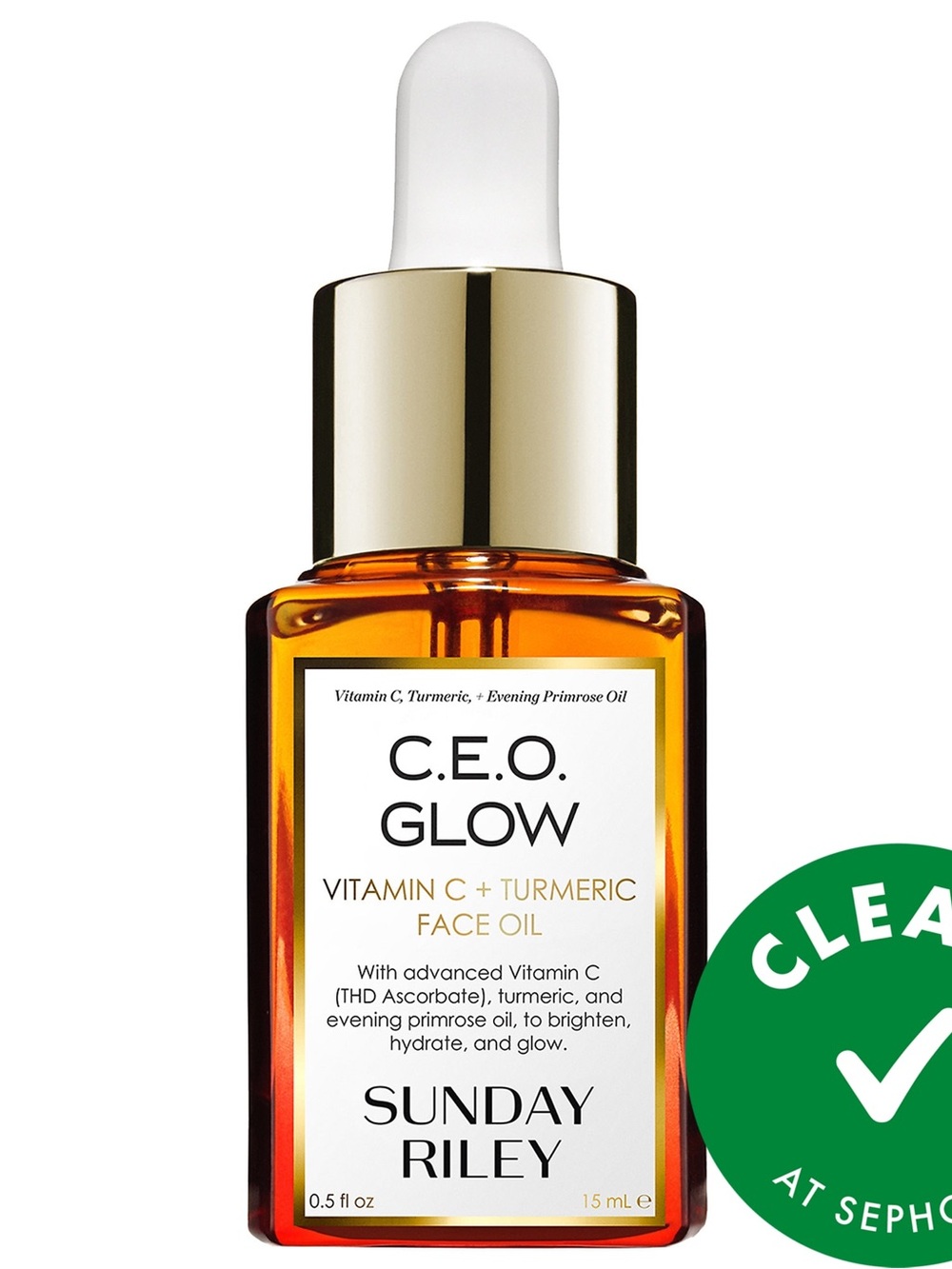 SUNDAY RILEY C.E.O. Glow Vitamin C + Turmeric Face Oil — 15 ML  ( No Box)
